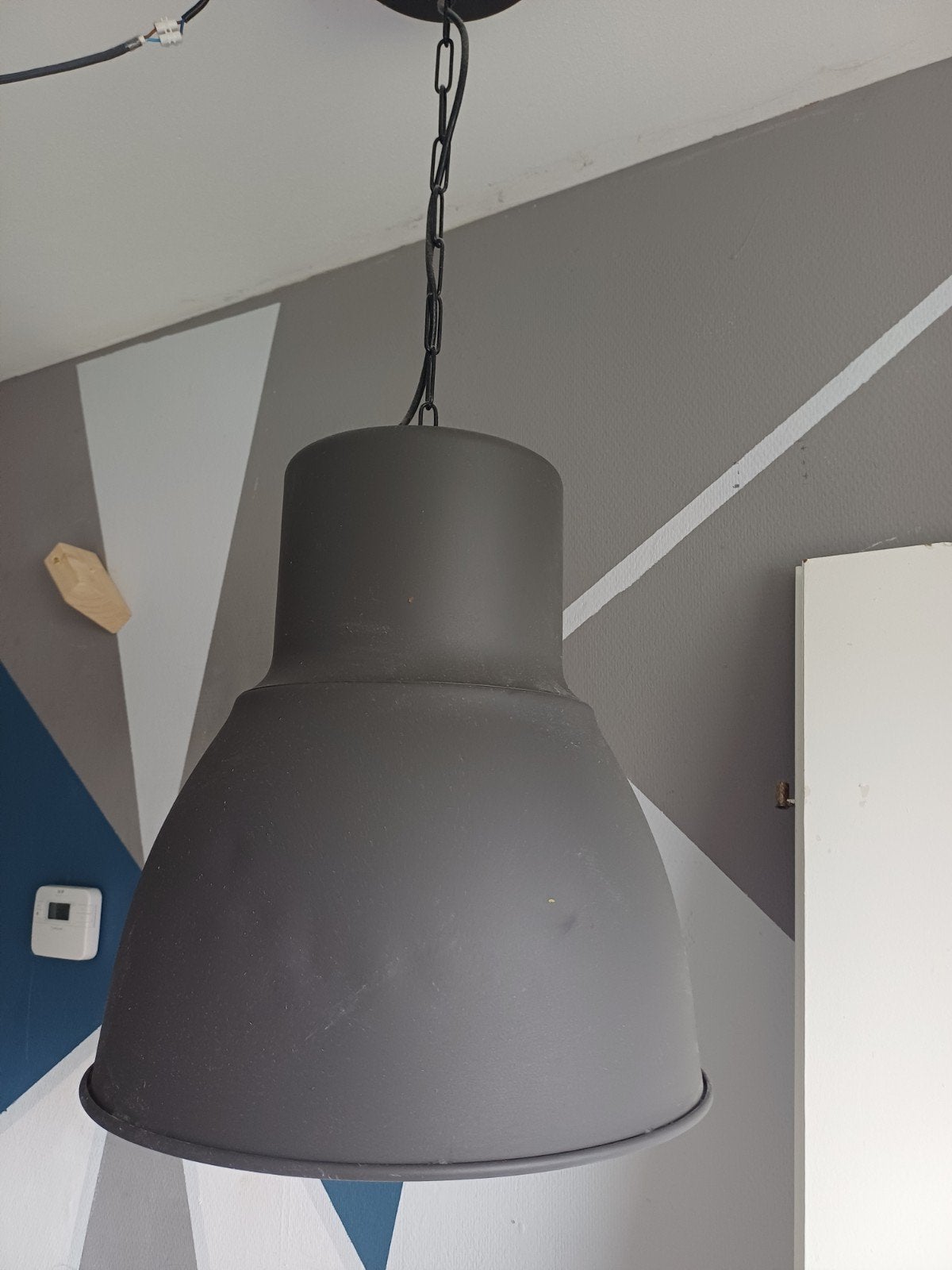 Antraciete Hanglamp - Max 40W, Huis en Inrichting, Lampen | Hanglampen, Ophalen of Verzenden, Gebruikt, Metaal, E27 (groot)