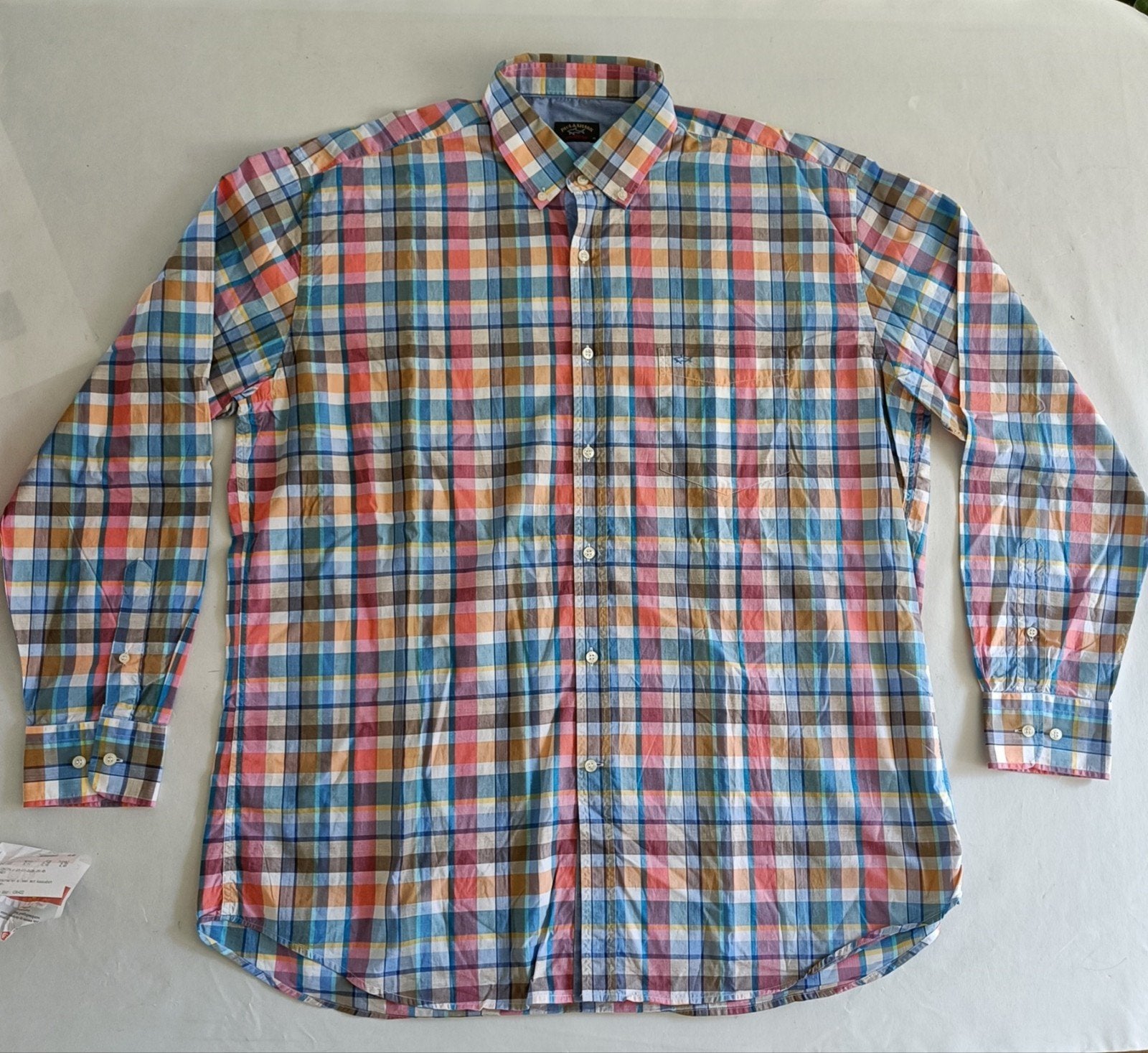 Paul & Shark Yachting geruit overhemd - Maat 45 (XXL), Meerkleurig, Ophalen of Verzenden, Zo goed als nieuw, Overige halswijdtes