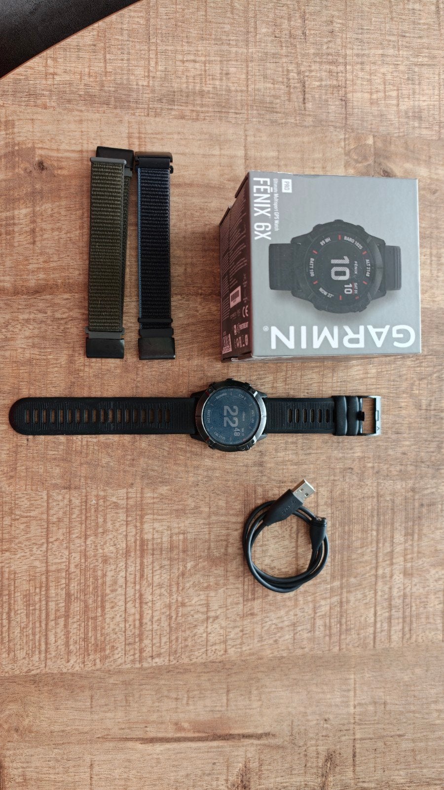 Garmin Fenix 6x pro, Ophalen of Verzenden, Gebruikt, Zwart, Android