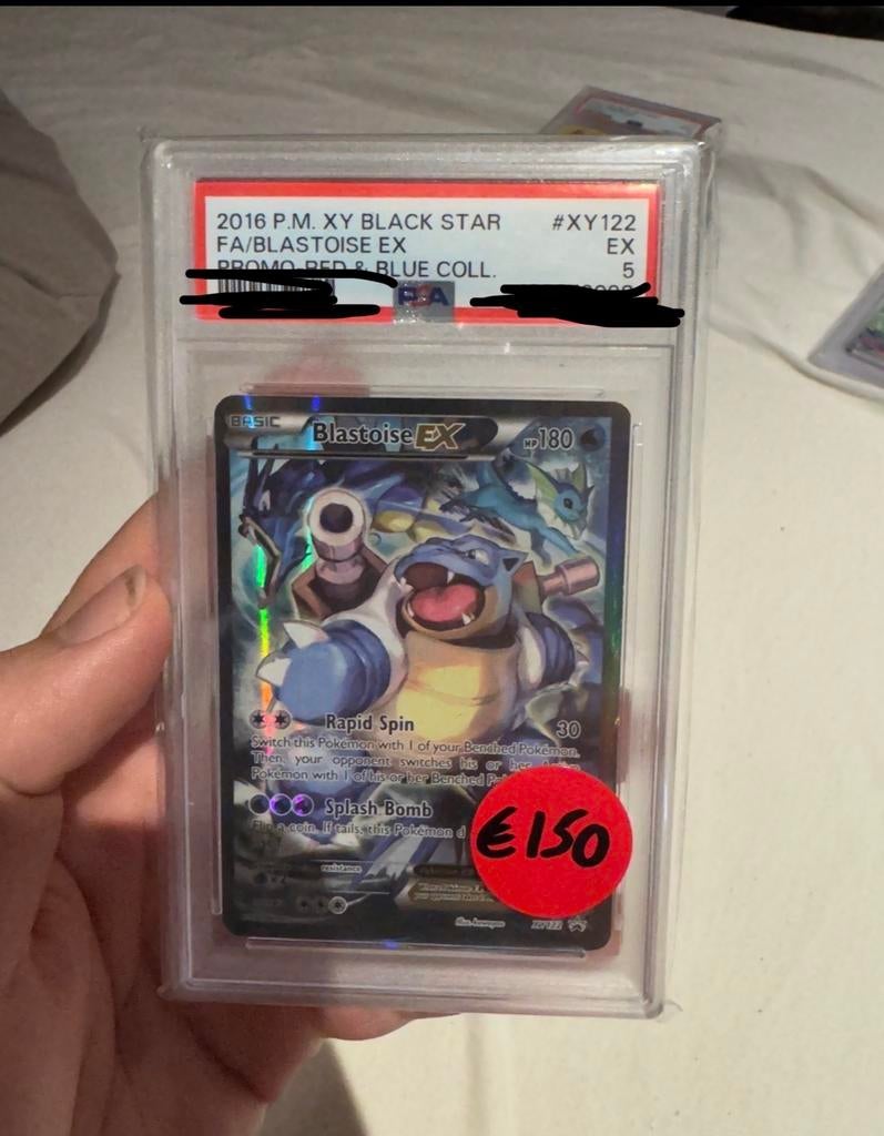 Blastoise EX Promo XY122 PSA 5 - 2016 Black Star Promo, Ophalen of Verzenden, Zo goed als nieuw