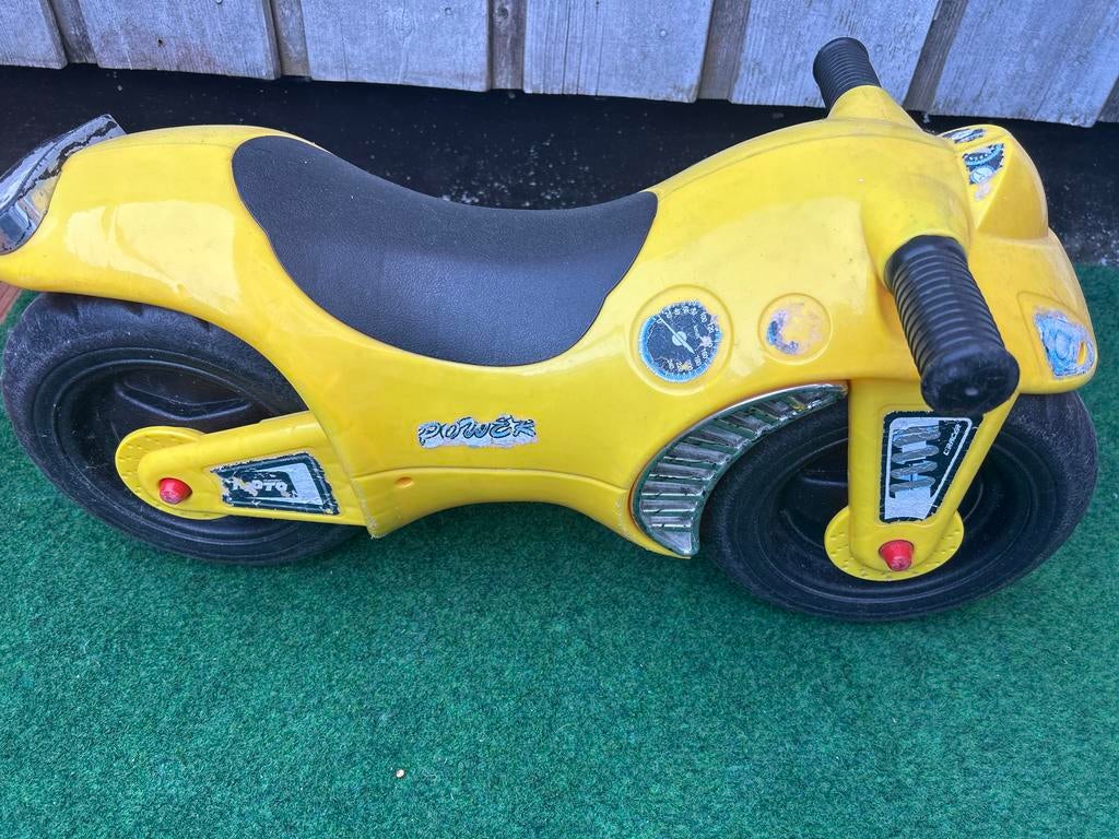 Gele loopmotor voor kinderen - 'Power' design, Ophalen of Verzenden, Gebruikt, Loopfiets