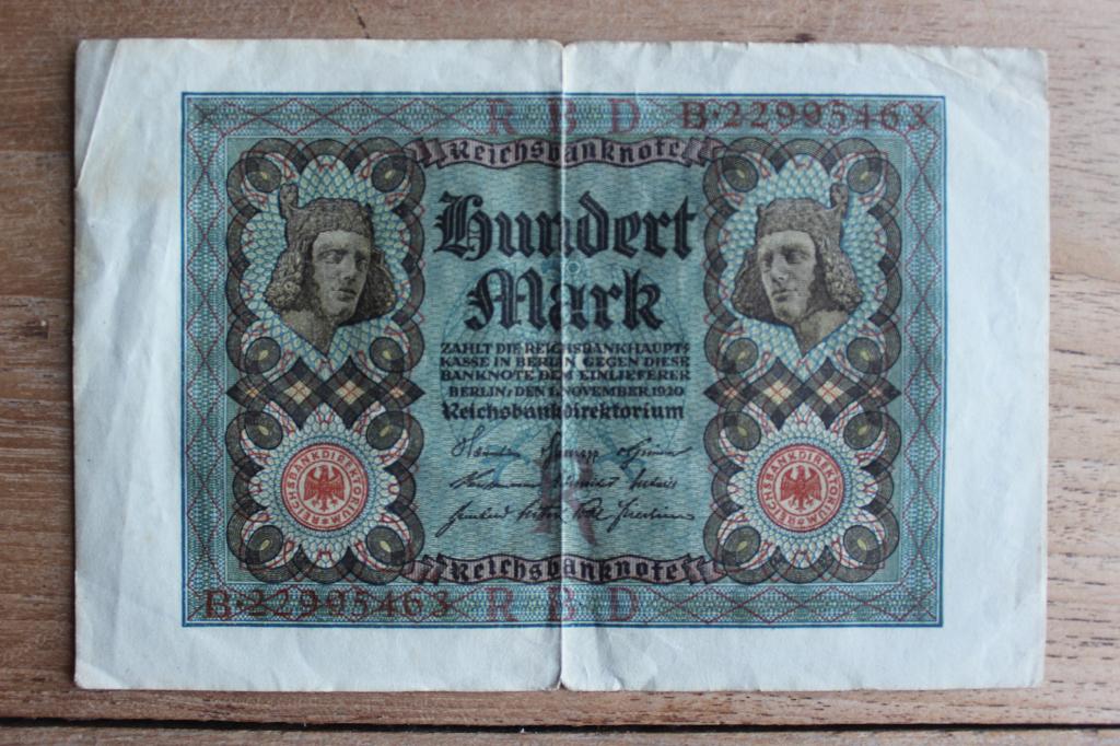 Duitsland - Biljet Hundert Mark - Reichsbanknote 1920, Postzegels en Munten, Bankbiljetten | Europa | Niet-Eurobiljetten, Ophalen of Verzenden