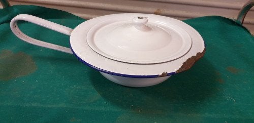 po ondersteek met deksel emaille, Ophalen of Verzenden, 'T Olde Gre-j, Info@toldegrej.nl, Endepoelstraat 20f Didam
