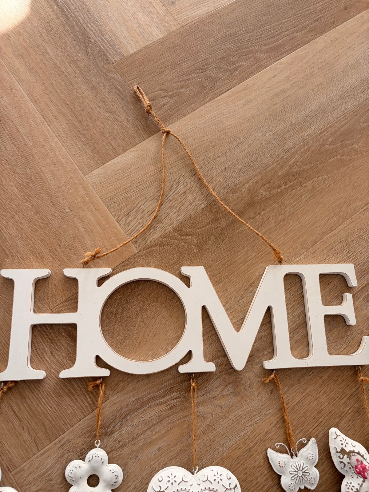 “HOME” Decoratie, Hout, Ophalen of Verzenden, Wit, Landelijk