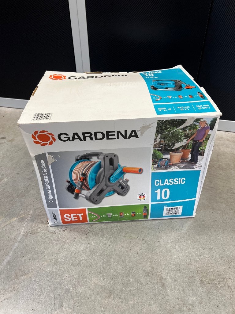NIEUWE tuinslang met haspel GARDENA CLASSIC Slanghouder, Tuin en Terras, Tuinslangen, Ophalen of Verzenden, Nieuw, Tuinslang