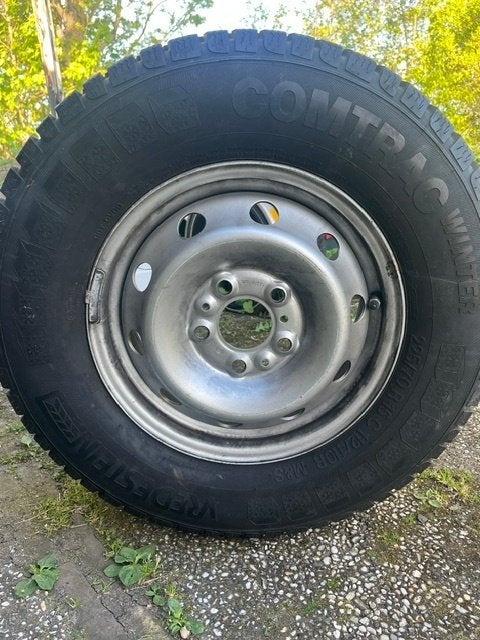 Set Vredestein winterbanden op velg 15 inch Fiat Ducato, 15 inch, Banden en Velgen, 225 mm, Bestelwagen