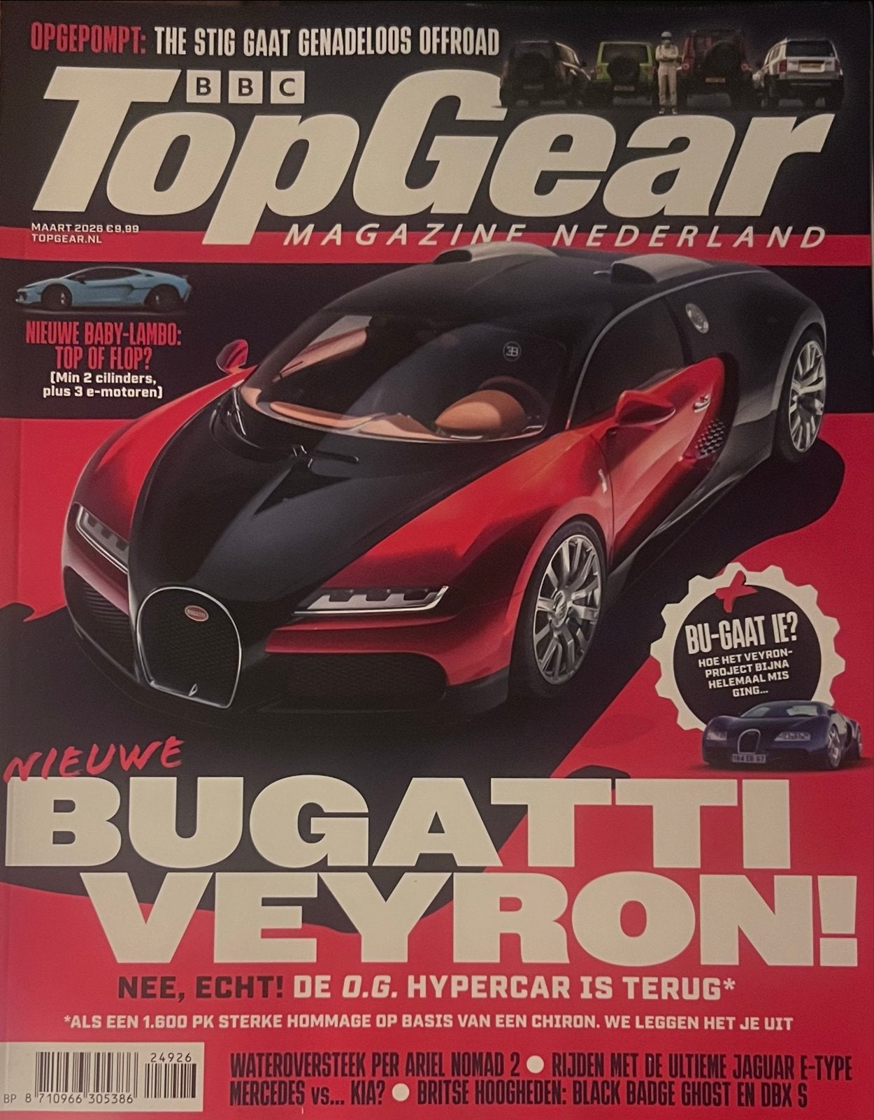 TopGear Magazine Nederland - Maart 2026 - Bugatti Veyron, Boeken, Ophalen of Verzenden, Nieuw, Sport en Vrije tijd