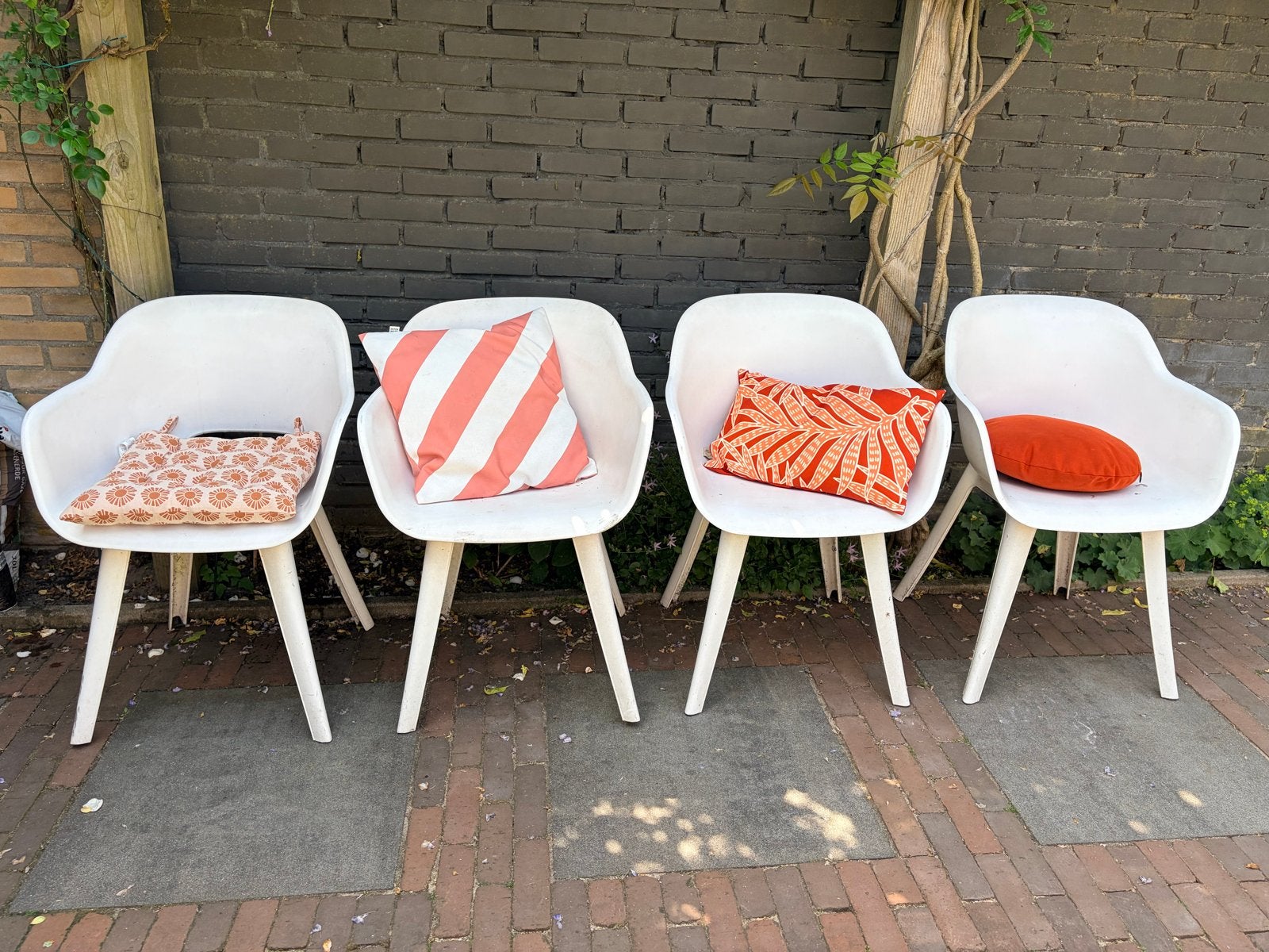 Allibert Tuinstoel Akola wit kuipstoel - 4 stuks Keter, Tuin en Terras, Tuinstoelen, Ophalen, Gebruikt, Kunststof, Stapelbaar