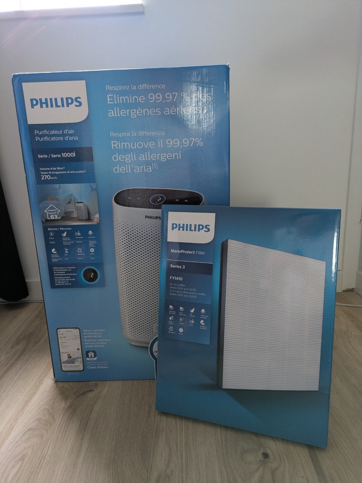 Philips luchtzuiveraar serie 1000i AC1214, Ophalen, Zo goed als nieuw, Minder dan 60 m³, 3 snelheden of meer