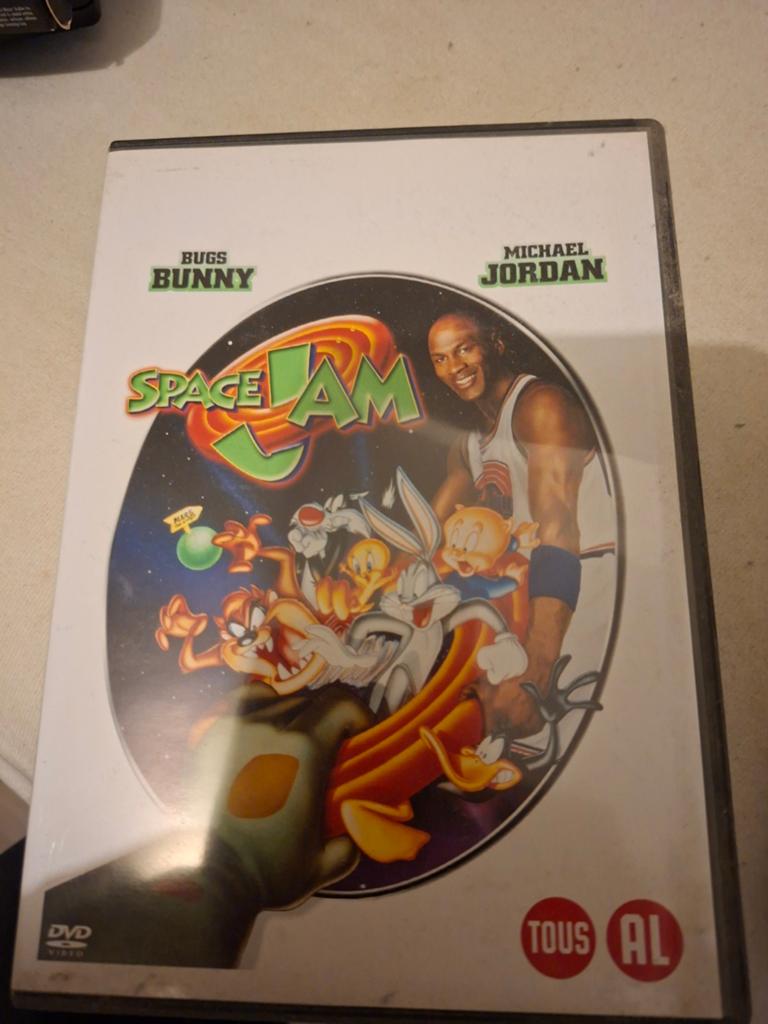 Space Jam DVD - Michael Jordan & Looney Tunes, Gebruikt, Tekenfilm, Ophalen of Verzenden, Alle leeftijden