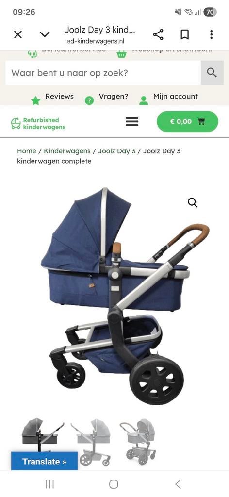 Joolz Day+ 3-in-1 combi met Maxi-Cosi en Koelstra buggy, Gebruikt, Combiwagen, Verstelbare duwstang, Ophalen