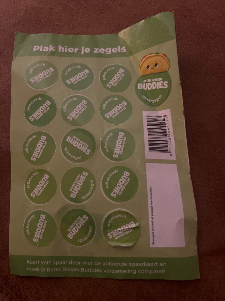 Beter bikken buddies volle spaarkaart, Verzamelen, Jumbo, Ophalen of Verzenden