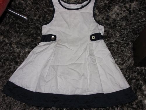 86-92 TOMMY HILFIGER jurk wit blauw, Kinderen en Baby's, Babykleding | Maat 86, Ophalen of Verzenden, Zo goed als nieuw, Meisje