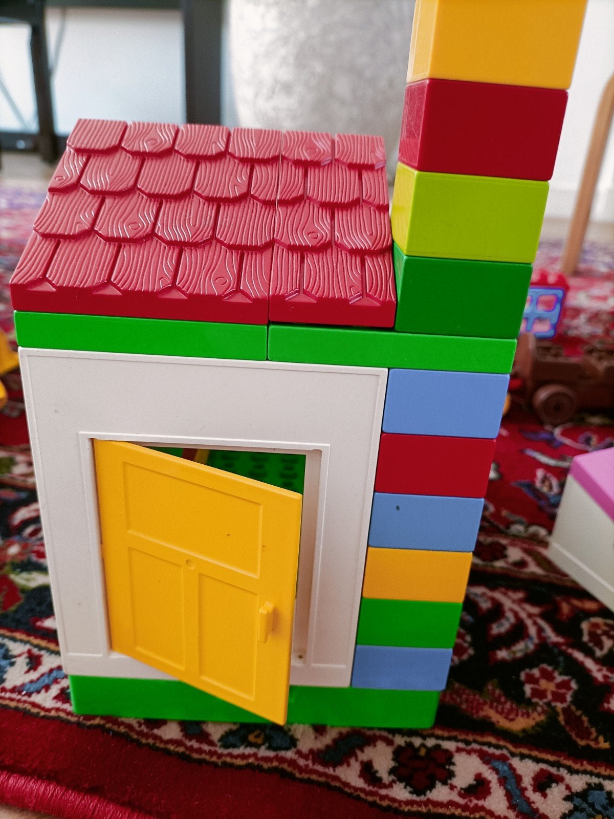 Duplo huis op grondplaat met meubels en dakjes, Gebruikt, Overige thema's, Ophalen of Verzenden, Duplo
