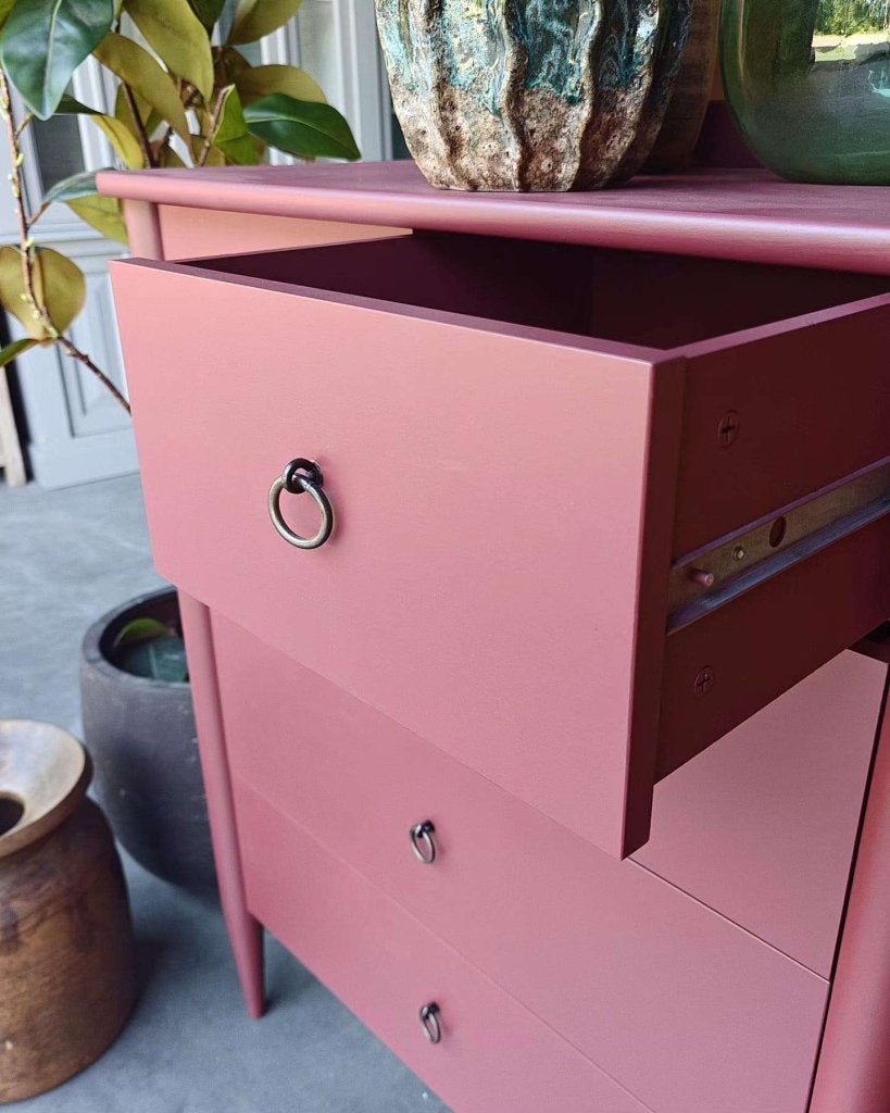 Prachtige ladekast | Commode paars/roze "Aubergine"  #0872, -, -, Ophalen of Verzenden, Zo goed als nieuw