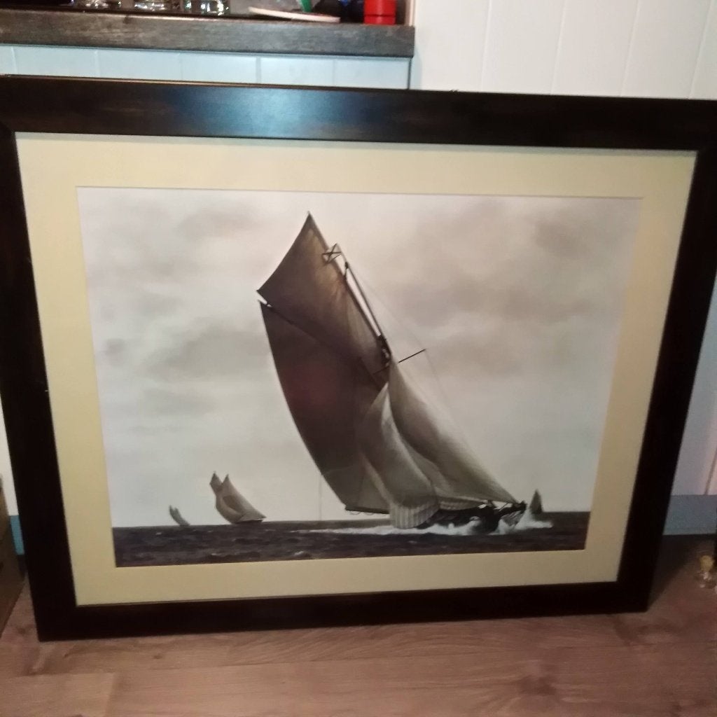 Ingelijste prent Newport, 1903 by William Matthews, Huis en Inrichting, Ophalen, Gebruikt, 100 tot 125 cm, Schilderij