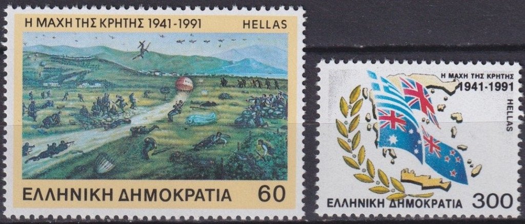 Griekenland 1991 de slag om Kreta Vl. 1834/1835 postfris, Verzenden, Griekenland, Postfris
