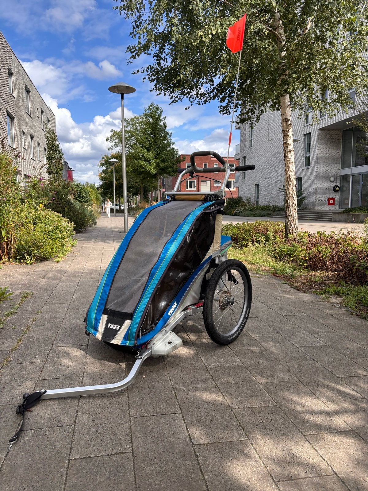 Thule Chariot 1 fietskar met complete accessoireset, Fietsen en Brommers, Fietsaccessoires | Aanhangers en Karren, Gebruikt, Vering