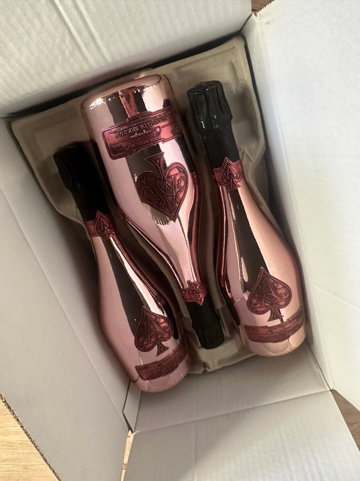 Dummy flessen Armand de Brignac Rosé (3 stuks), Ophalen of Verzenden, Zo goed als nieuw