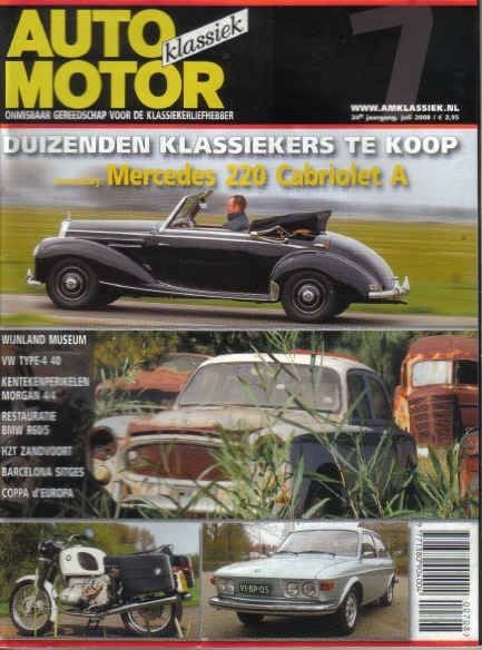 AMK 7 2008 : Mercedes Benz 220 Cabrio - VW 412 Fastback, Ophalen of Verzenden, Gelezen, Algemeen