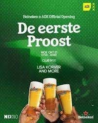 Heineken x ADE Official Opening: De Eerste Proost - 21 okt, Twee personen, Oktober