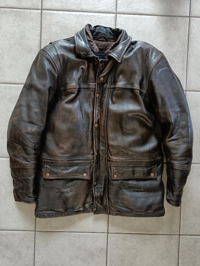 Leren motorjas Soubirac - maat M, Ophalen of Verzenden, Tweedehands, Jas | leer, Soubirac