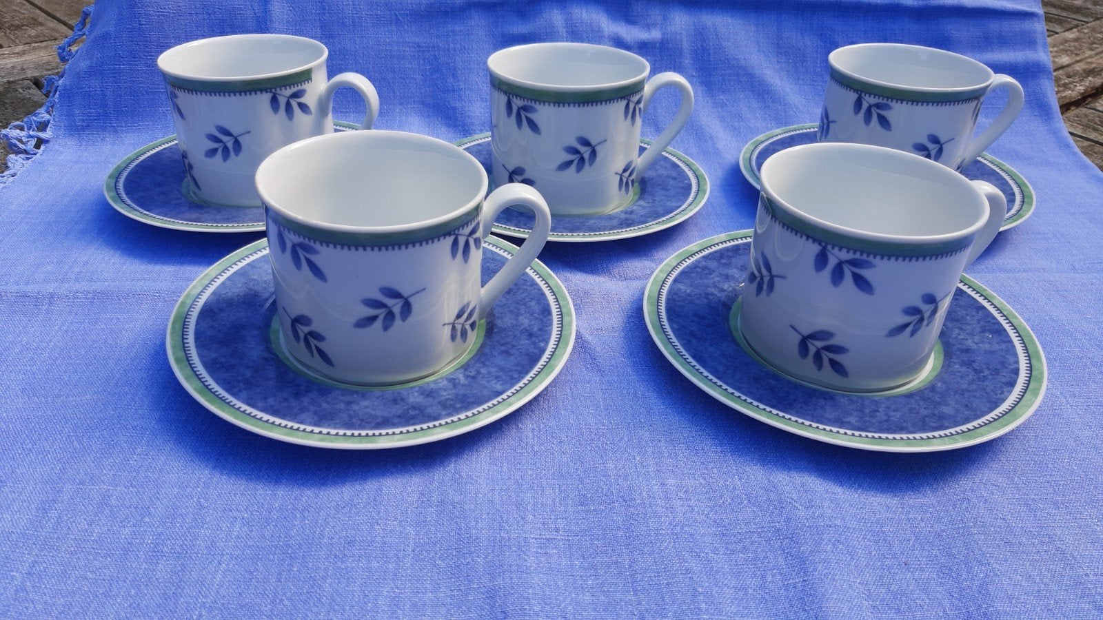 5 Villeroy & Boch Gallo Design kop en schotels, Huis en Inrichting, Keuken | Servies, Villeroy & Boch, Ophalen of Verzenden, Zo goed als nieuw