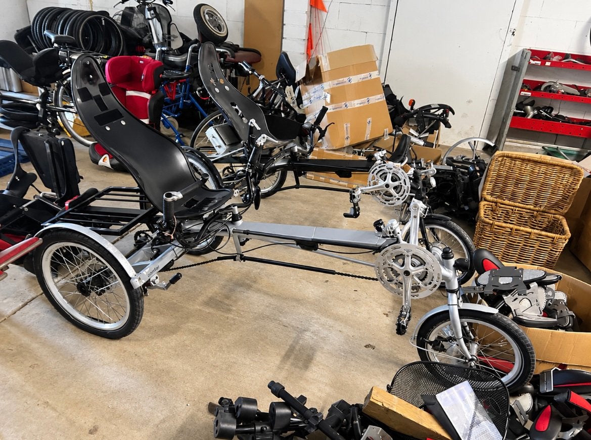 2x USVA driewiel ligfietsen te koop aangeboden, Ophalen, Gebruikt, Schijfrem