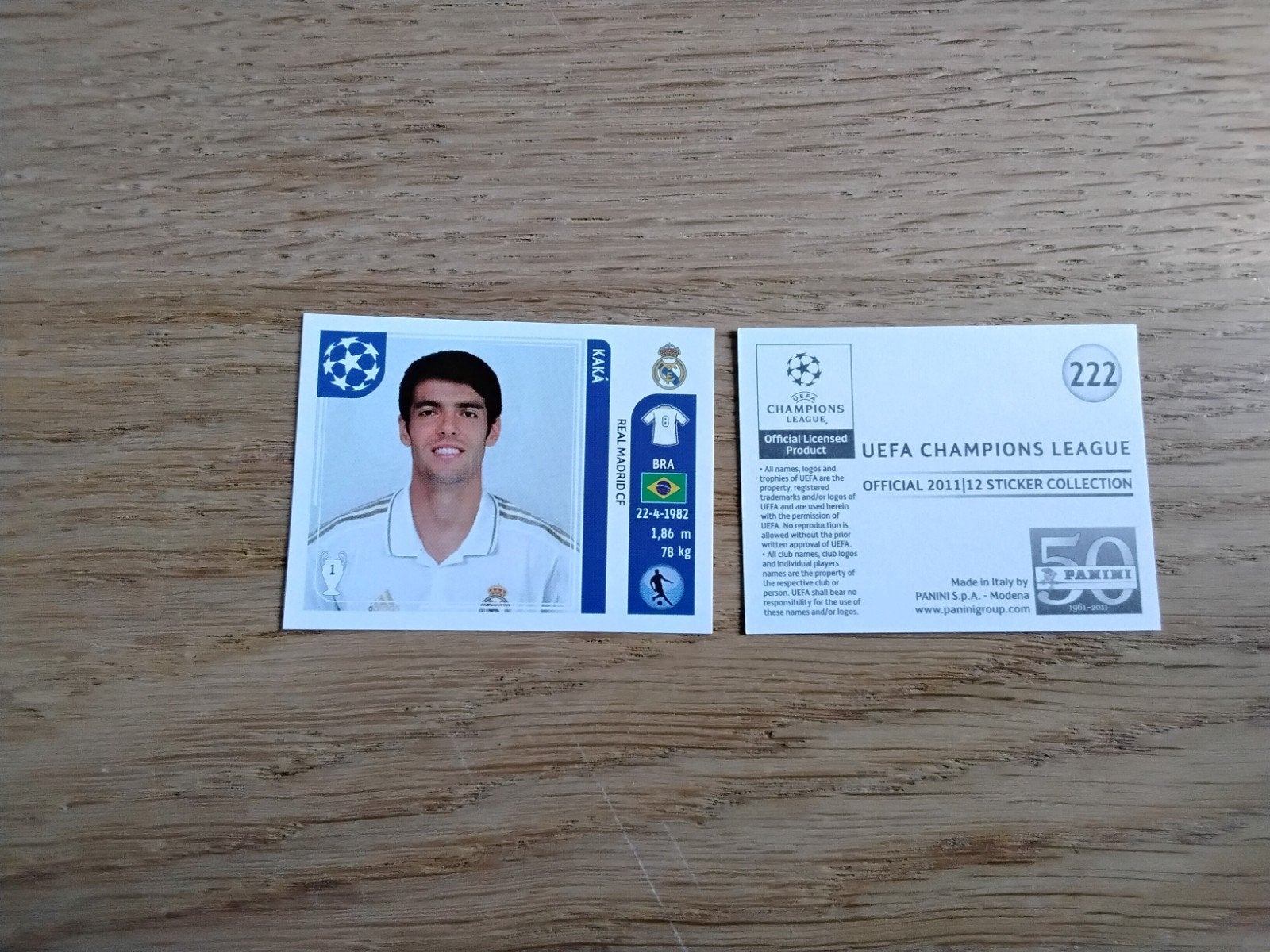 Panini UEFA Champions League 2011/2012 Sticker Kaka, Verzamelen, Ophalen of Verzenden, Zo goed als nieuw