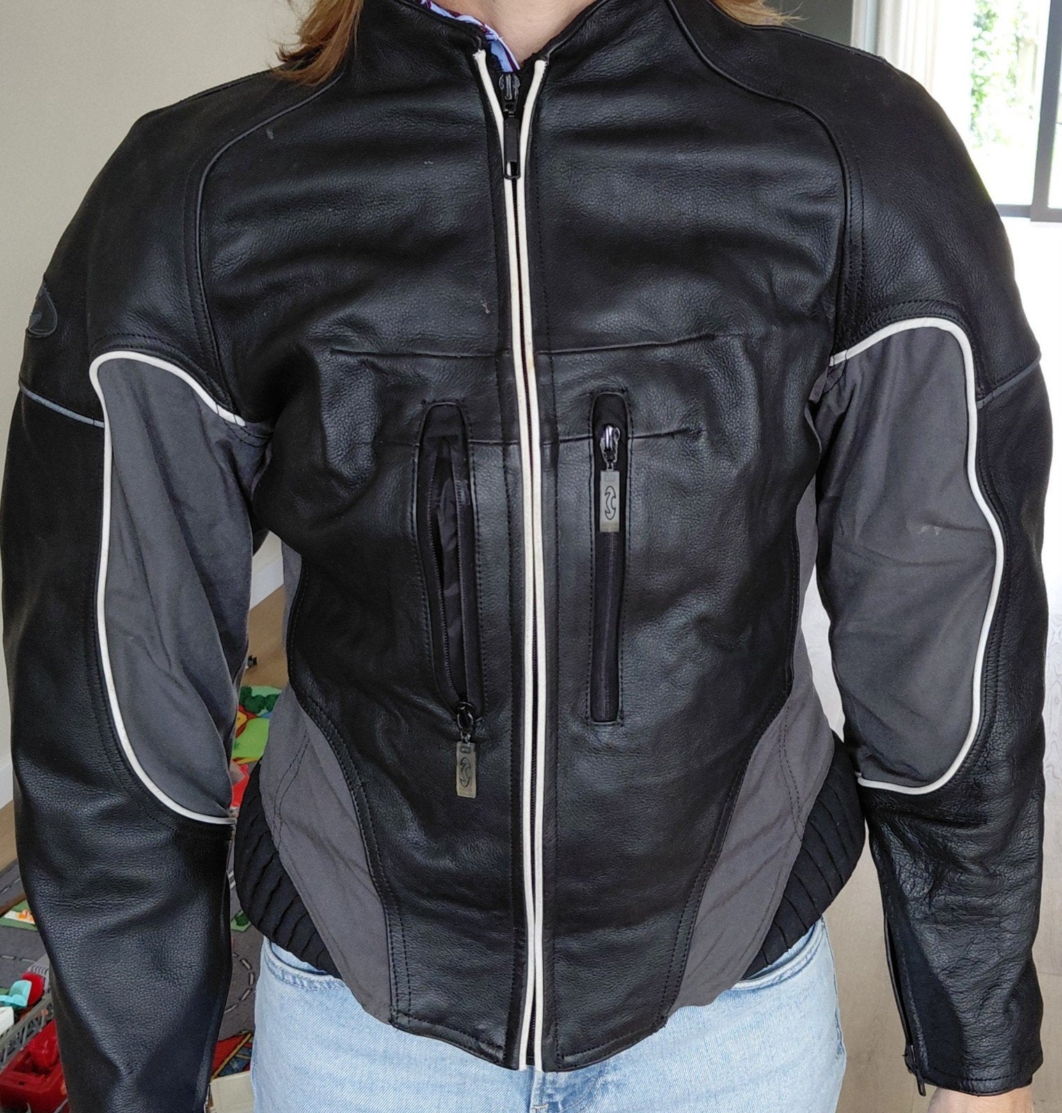 MQP Motorpak: Leren Jas (M) en Textiele Broek (36), Motoren, Ophalen, Tweedehands, Dames