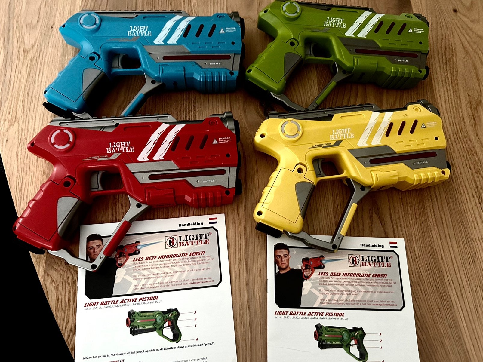 Lasergame Light Battle 4x, Kinderen en Baby's, Speelgoed | Buiten | Actiespeelgoed, Ophalen of Verzenden, Zo goed als nieuw