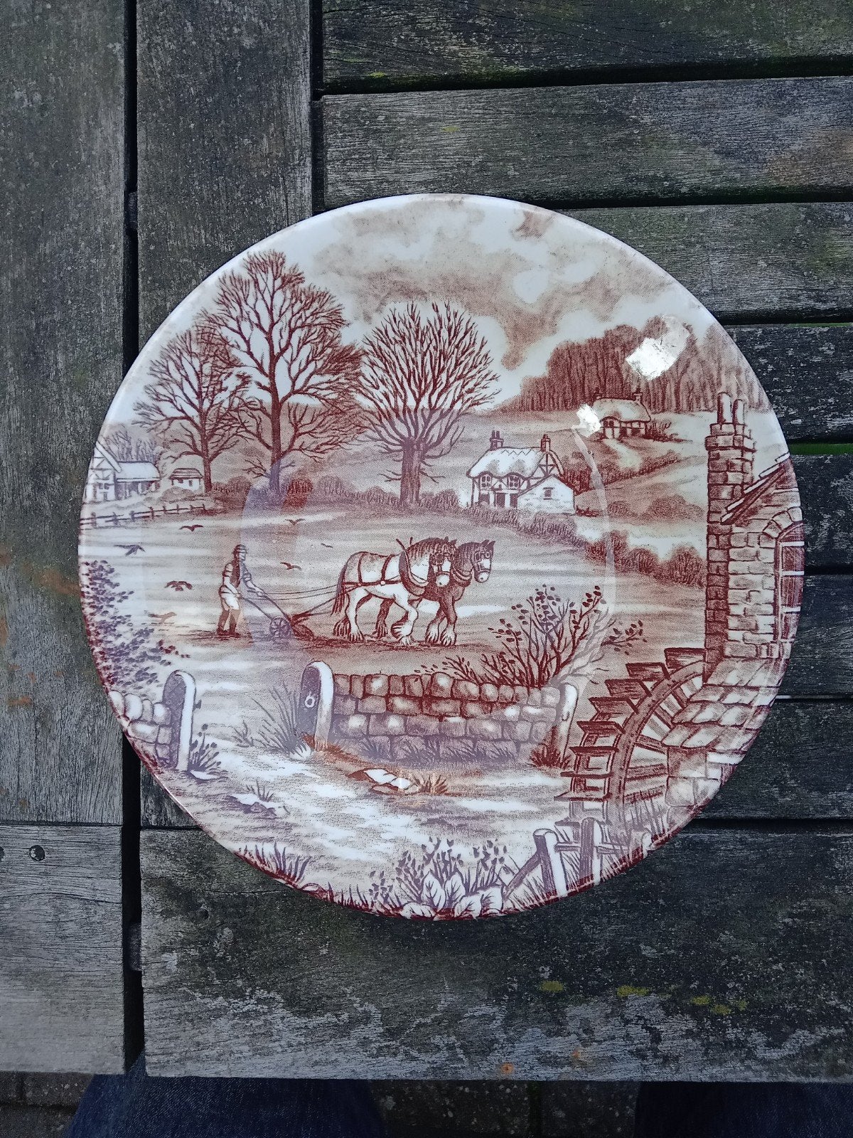 Vintage Broadhurst Staffordshire borden (set van 3), Ophalen of Verzenden