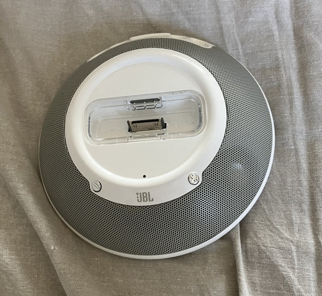 JBL dockstation zilver wit, Ophalen of Verzenden, Gebruikt, Docking station, JBL