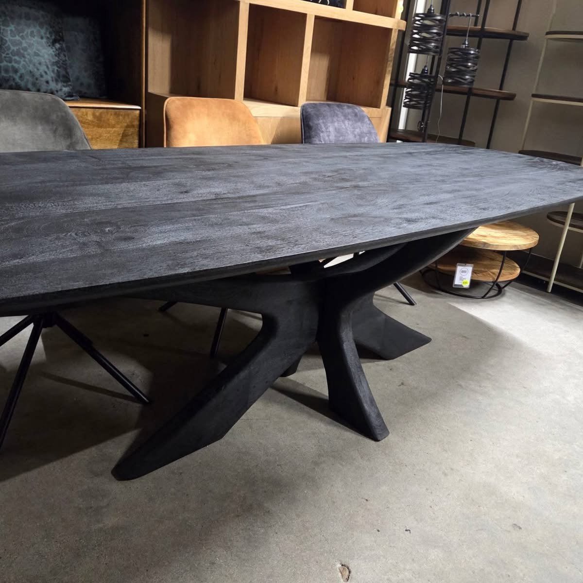 Deens Ovale Eettafel Mabel Mangohout 250cm Zwart van Sohome, Ophalen, Sohome, 100 tot 150 cm, Sohome