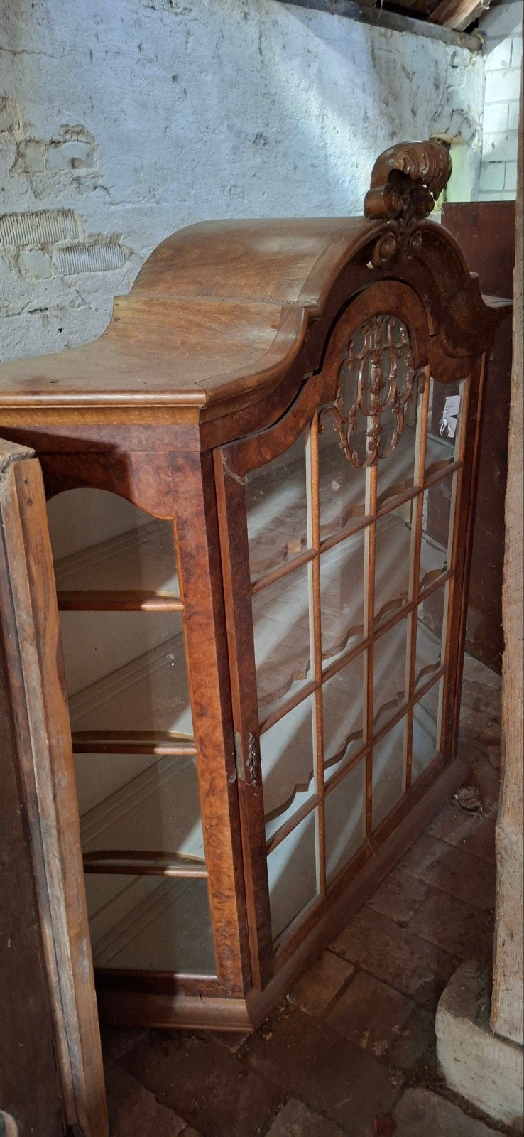 vitrine opzetkast / hangen, Huis en Inrichting, Kasten | Vitrinekasten, Ophalen, Met plank(en), Gebruikt, 100 tot 150 cm