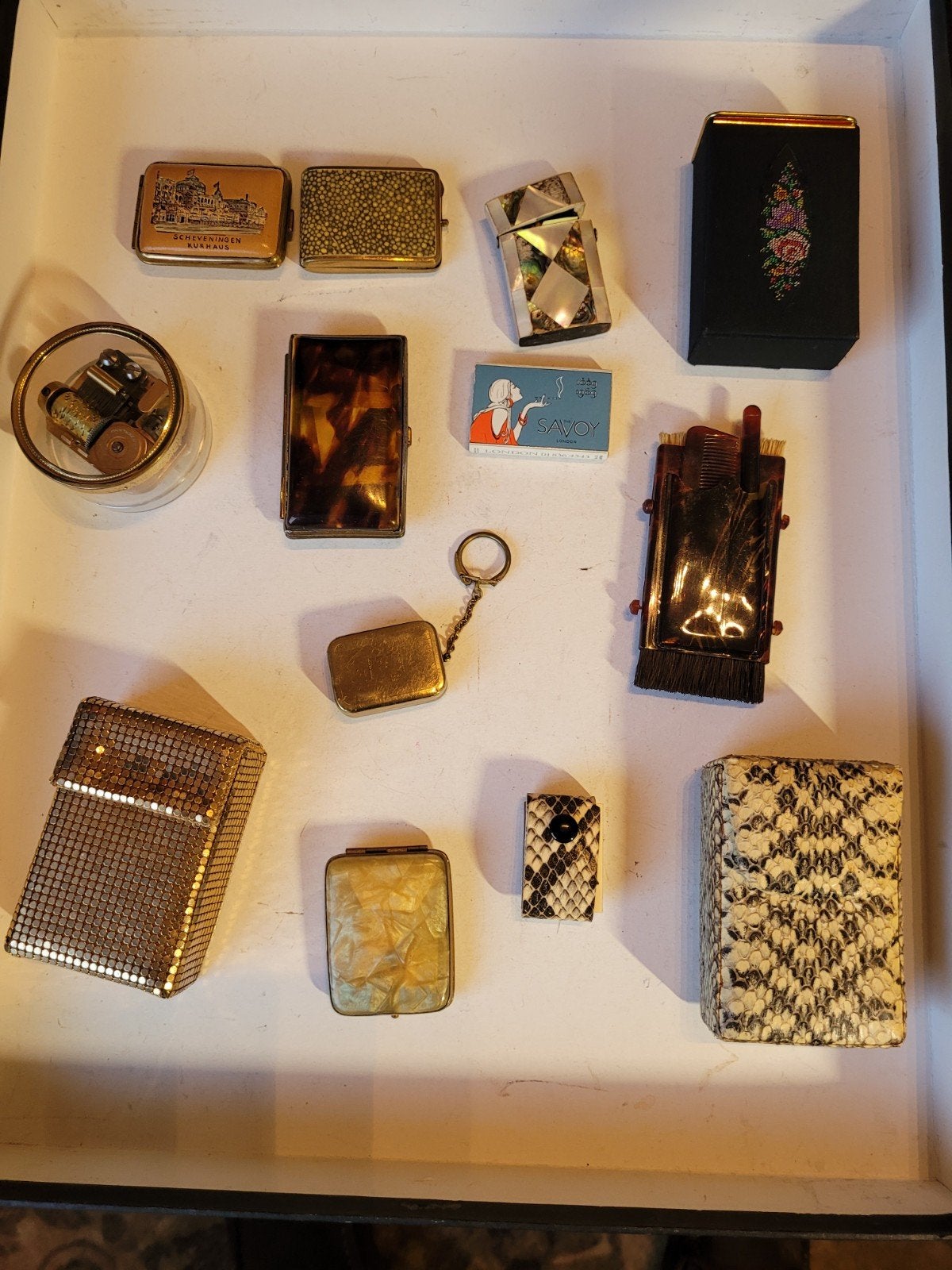 Diverse collectie vintage rookaccessoires en speeldozen, Ophalen of Verzenden, Gebruikt, Overige typen