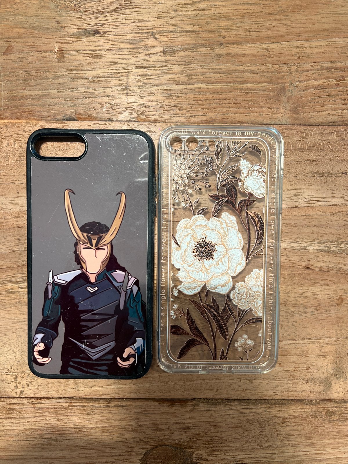 iPhone 8 Plus Hoesjes - Loki & Bloemen Design, Telecommunicatie, Kunststof, Gebruikt, Overige merken, Ophalen of Verzenden