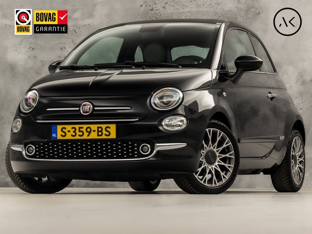 Fiat 500 1.0 Hybrid Lounge Sport (PANORAMADAK, VIRTUAL COCKP, Auto's, Fiat, Voorwielaandrijving, 12 maanden, Zwart, Leder