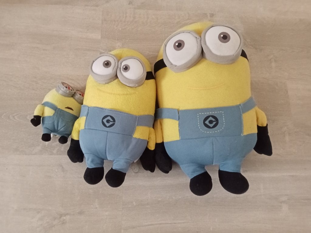 Minion knuffels -set van 3, Gebruikt, Overige merken, Overige typen, Ophalen of Verzenden