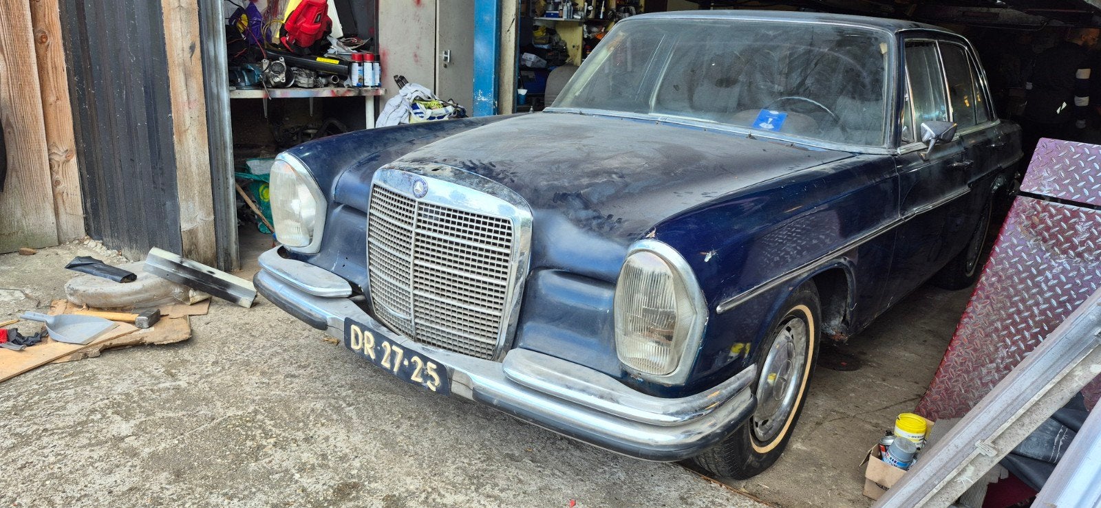 Mercedes-Benz S-Klasse 2.8 280 SE AUT 1972 Blauw, Automaat, 2778 cc, Blauw, Sedan
