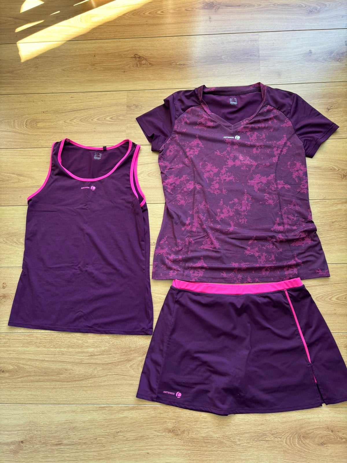 Paarse tennis outfit, Maat 38/40 (M), Paars, Ophalen of Verzenden, Racketsport