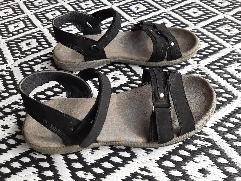 sandalen, Human Nature, Zwart, Zo goed als nieuw, Sandalen of Muiltjes, Ophalen of Verzenden