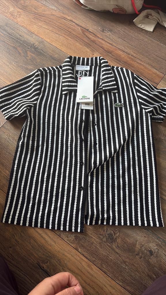 Lacoste blouse korte mouw 176, Ophalen of Verzenden, Zo goed als nieuw, Jongen of Meisje, Overhemd of Blouse