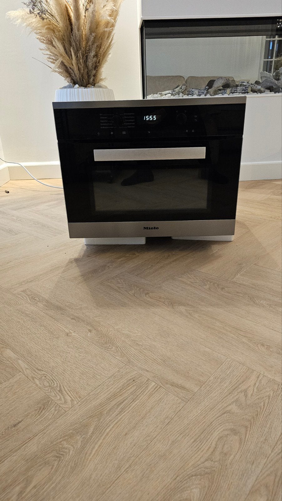 Luxe Miele combi oven magnetron 6000 serie, Ophalen, 45 tot 50 cm, Gebruikt, Oven met grill