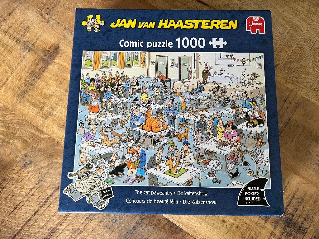 Jan van Haasteren - De kattenshow, Ophalen, 500 t/m 1500 stukjes, Zo goed als nieuw, Legpuzzel