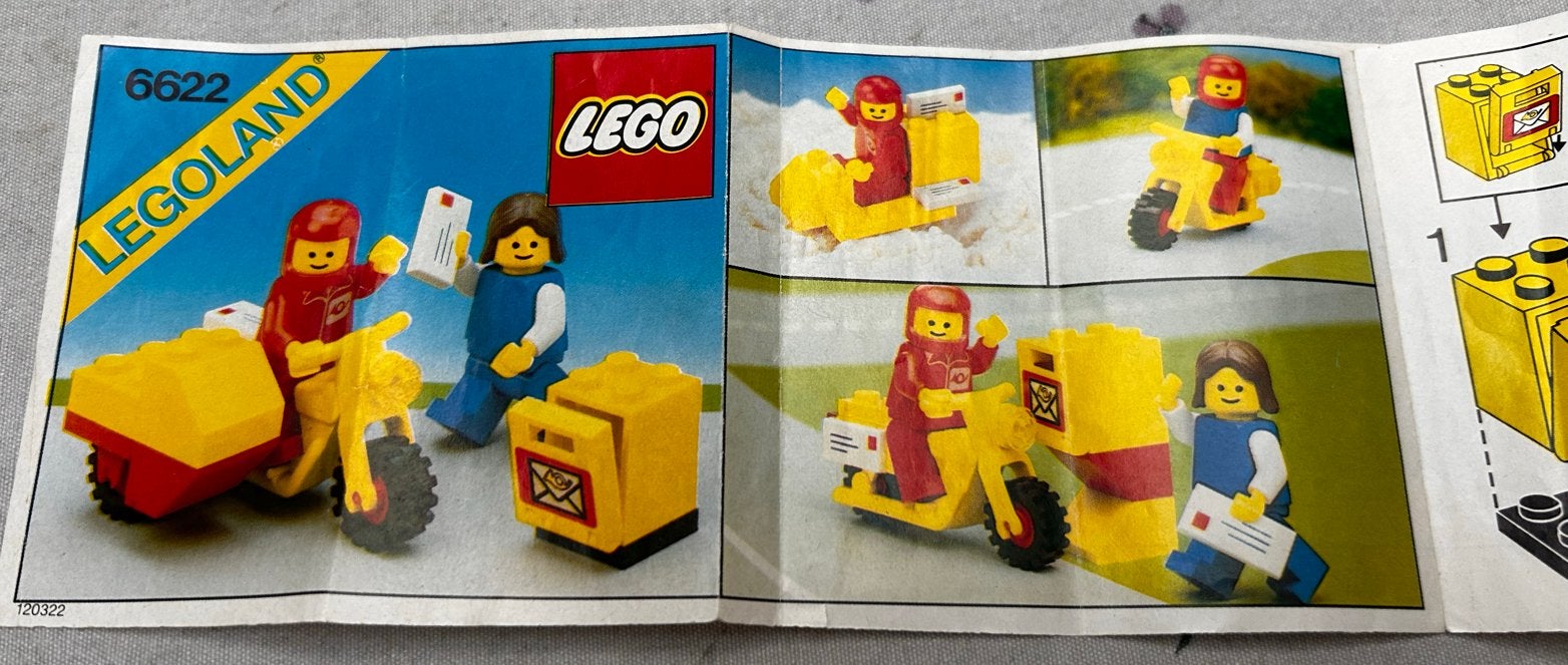 LEGO Legoland 6622 Postbode met motor en brievenbus, Gebruikt, Lego, Ophalen of Verzenden, Complete set