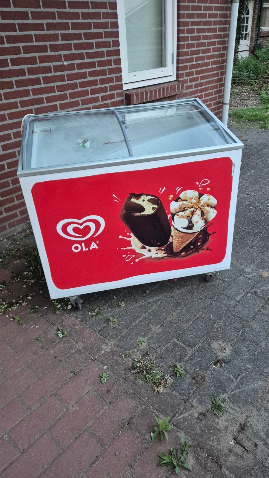 Ola Diepvrieskist met glazen schuifdeksel, Witgoed en Apparatuur, Vriezers en Diepvrieskisten, Vrieskist, Gebruikt, Minder dan 85 cm