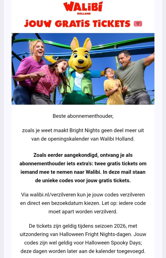 Walibi kaartjes, Tickets en Kaartjes, Recreatie | Pretparken en Attractieparken, Twee personen, Ticket of Toegangskaart
