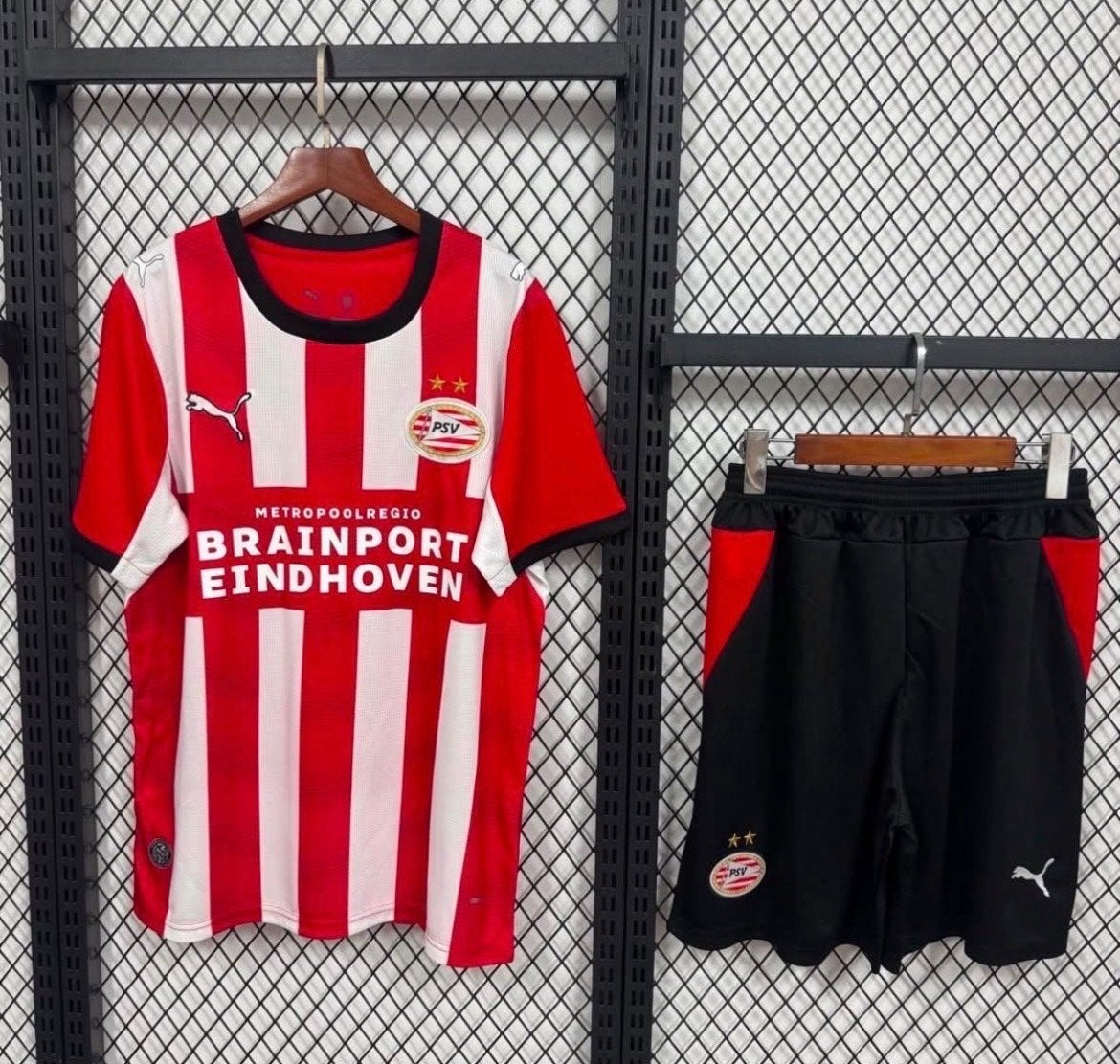 PSV Thuisshirt en Broekje Set - Alle maten beschikbaar, Overige maten, Zo goed als nieuw, Voetbal, Meerkleurig