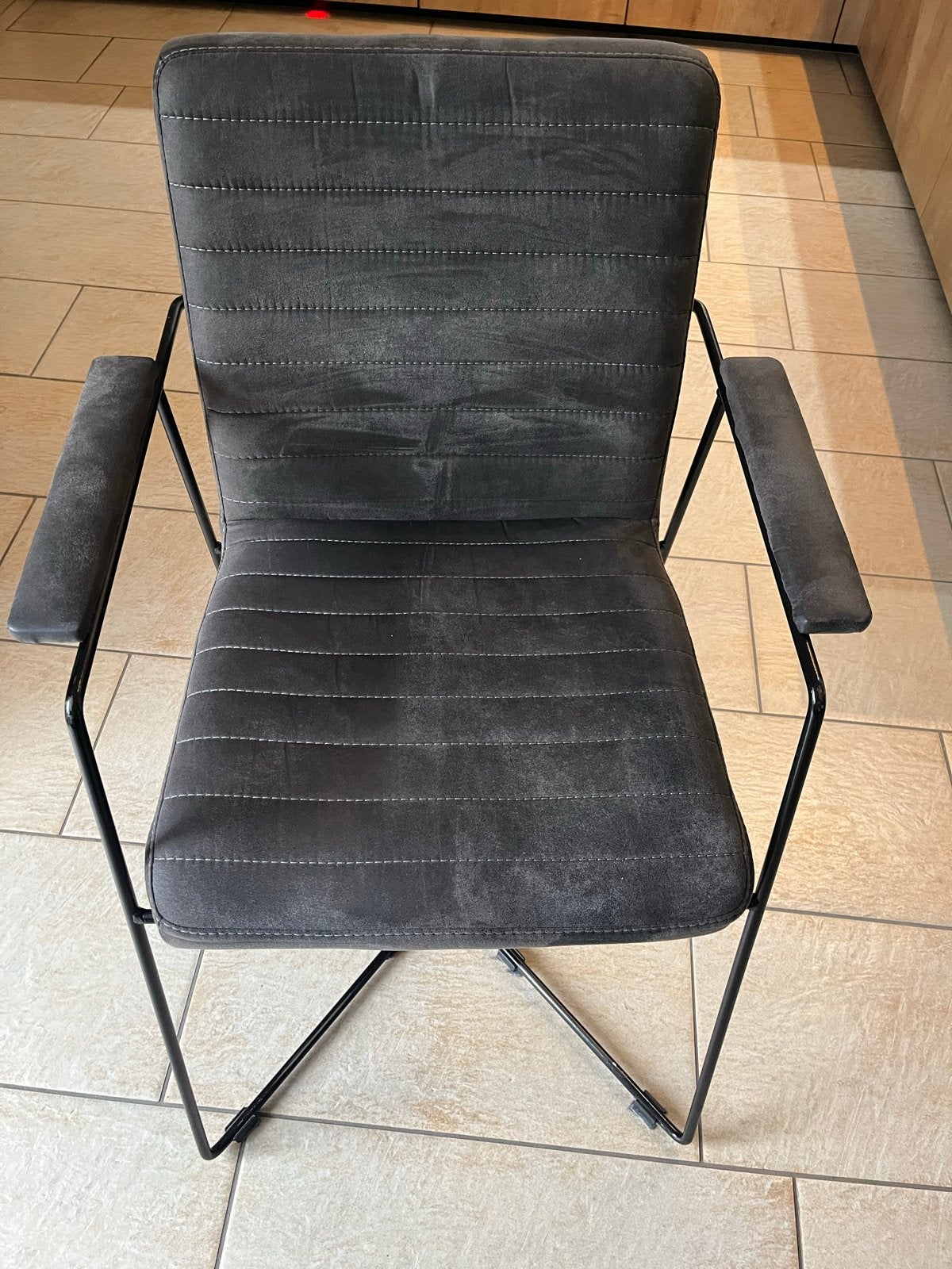 6 nette industriële eetkamerstoelen, Huis en Inrichting, Stoelen, Ophalen, Gebruikt, Vijf, Zes of meer stoelen, Stof